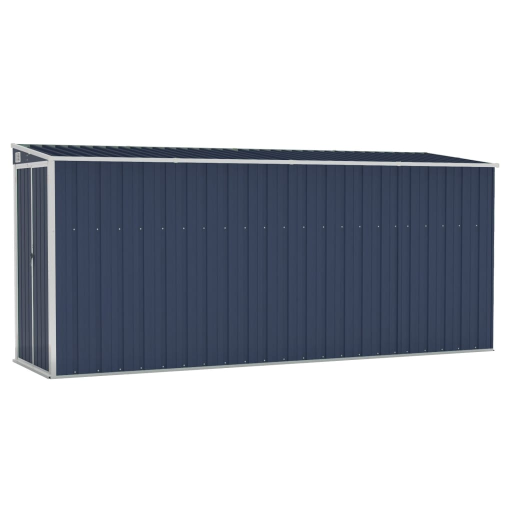 vidaXL Storage Shed Wall-mounted Garden Shed for Backyard Galvanized Steel